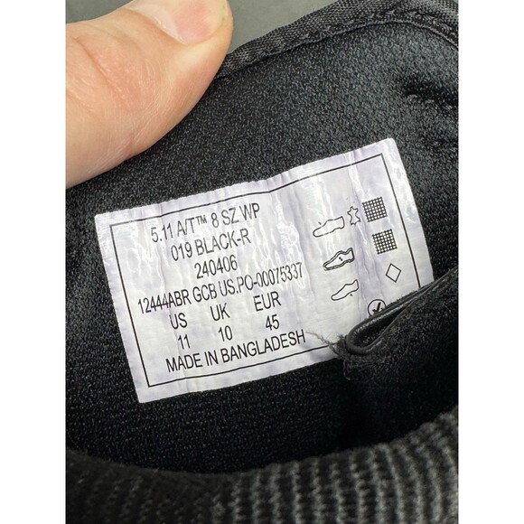 5.11 Tactical A/T 8 Zip Boots Mens Size 11 Black Waterproof Side Zip Combat EUC main image 8